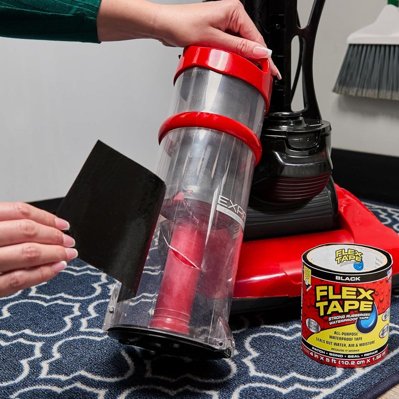 FLEX TAPE , Original Thick Flexible Rubberized Waterproof Tape - Seal and Patch Leaks, Works Underwater, Indoor Outdoor - Home RV Roof Plumbing and Pool Repairs, Black, 4 in x 5 ft, Pack of 1 - Image 4